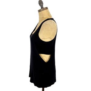 BEYOND YOGA Muscle Tank Built In Bra XS Ribbed Double Layer Black Gym EUC B90